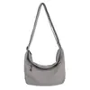 Bolso de Hombro Simple Casual Japonés Unisex Ligero Versátil Bolso Cruzado Gran Capacidad Deportivo Bolsa de Tela de Nylon