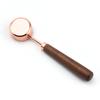 Cuchara medidora de acero inoxidable de oro rosa, cuchara medidora de nogal con escala, cuchara medidora, taza medidora, cuchara para condimentos para repostería de cocina