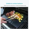 Tapete de churrasco de teflon superdimensionado 40*60 terno de fibra de vidro antiaderente resistente a altas temperaturas tapete de churrasco bbq