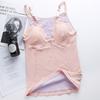 Chaleco Térmico de Otoño e Invierno para Mujer, Grueso con Forro Polar, Ajustado Moldeador de Cuerpo, Camisola con Soporte para Busto Grande, Top de Ropa Interior Térmica para el Pecho de Mujer