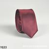 Corbata de color liso para hombre, estilo coreano, informal, de 5 cm, de seda, estrecha, para boda, negocios, ejecutivos, venta al por mayor