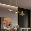 Araña LED nórdica personalizada 9W para hogar, dormitorio, sala de estar, comedor, hotel, araña con portalámparas de aluminio y cobre