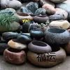 Macetas Pequeñas de Inspiración Zen, Macetas de Piedra, Macetas para Suculentas, Macetas para Juncos, Macetas para Hierba del Dinero, Macetas de Piedra Natural para Acuarios, Macetas Creativas para Narcisos
