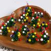 Serie navideña de colores tridimensionales con dibujos animados de árbol de Navidad, colgante de esmalte de colores, accesorios DIY, pulsera, collar, tocado femenino, colgante