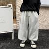 Tongku 2025 Estilo Invierno Infantil Ropa Infantil Huzhou Zhili Versión Coreana Etiqueta Pantalones de Chándal Integrados Forro Polar Engrosado Pantalones Casuales para Niños