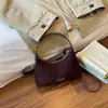 2026 Nova Moda Estilo Retrô Bolsa de Bolinho Casual Cor Sólida Couro Macio Bolsa de Ombro Sob o Braço Bolsa Transversal Simples para o Dia a Dia