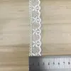 Renda Bordada de Renda de Seda de Leite com Malha 2,5cm Renda de Código de Barras Pequeno Roupas Íntimas Lolita Acessórios Decorativos para Roupas