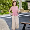 Conjunto de Ropa Nuevo, Elegante y Juvenil para Mujer de Mamá, Dos Piezas de Verano: Camisa y Blusa para Mujeres de Mediana Edad y Mayores