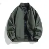 Jaqueta aviador trendy estilo americano para homens, jaqueta de beisebol de marca de luxo, top casual versátil de corte solto