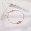 Colar Ferradura Versão Alta Marca F Ouro Banhado Colar Ferradura com Diamante Ferradura Vazada com Diamantes Pulseira Atacado