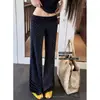 Calça Casual de Bolinhas de Cintura Alta/Baixa para Mulheres Altas, Estilo Preguiçoso de Verão, Calça Longa Ligeiramente Flare