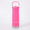 Botella de agua deportiva de acero inoxidable 304 transfronteriza con un asa pequeña, portátil, de gran capacidad, adecuada para senderismo, y viene con una pajita para usar en el coche