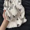 Pantalones Casuales Sueltos Rectos con Caída Estampado de Mariposas Estilo Verano Petite 2026 Hielo Seda 150