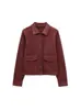 Exportación Transfronteriza Ropa de Mujer Otoño e Invierno Nuevo Estilo Europeo y Americano Moda Casual Chaqueta con Efecto Textura de Gamuza 4344622