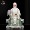 Estatua del Viejo Maestro Hongjun Resina Pintada Hongjun Taoísta Adorando a los Tres Ancestros Puros Adorno de Escritorio para el Hogar Estatua de Buda Lote