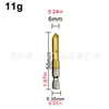 Juego de 6 Piezas de Brocas Avellanadoras de Cinco Hojas con Mango Hexagonal Recubierto de Titanio 3 Piezas de Herramienta Avellanadora Expansora de Agujeros 12mm 16mm 19mm para Carpintería