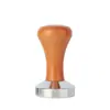 Compactador de Café com Cabo de Madeira, Compactador de Liga Eletrodepositada, Distribuidor de Pó, Ferramenta de Preenchimento de Pó 4951/53/58mm, Equipamento de Suporte