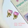Serie de Chicas Colgante de Aleación con Forma de Corazón Colgante Material para Pulsera de Cuentas Hecha a Mano DIY, Collar, Pendientes