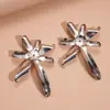 Conjunto de Collar Sencillo Elegante de Gama Alta de Nicho con Cadena de Suéter Colgante de Flor de Doble Capa Pintado con Spray Transfronterizo Personalizado Europeo y Americano
