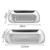 Plato para barbacoa de acero inoxidable 304 transfronterizo, plato para bocadillos, plato para plato frío, barbacoa, plato rectangular doméstico, plato para salchichas