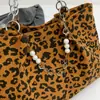 Bolso de Mano Informal con Estampado de Leopardo Transfronterizo Bolso Tote de Hombro Estilo Retro Bolso Cubo para Mujer para el Trabajo y el Día a Día Venta al por Mayor