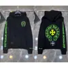 Moletom Chrome Hearts Novo 2025 Transfronteiriço com Design de Cruz, Casaco com Zíper Unissex Casual de Caimento Solto
