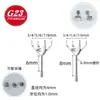 Aretes de aleación de titanio G23 con engaste de zirconia de cuatro puntas, base de bola redonda, base de disco redondo, tachuelas para cartílago, accesorios de joyería para perforaciones DIY