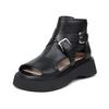 Comércio exterior tamanho grande plataforma sapatos femininos 35-43 fivela de cinto salto médio sandálias rasteiras Y13