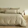 Conjunto de cama de quatro peças grau A para maternidade e infantil, lençol e fronha estilo hotel para cama de dormitório individual, algodão puro, textura 100% algodão