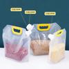 Bolsa para Almacenamiento de Granos, Bolsa Transparente Auto-Soportante con Boquilla, Bolsa Portátil Sellada a Prueba de Humedad con Sello de Boquilla, Bolsa para Empaque de Alimentos