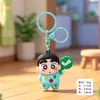 Chaveiro de Cartão Certo/Errado Criativo de Desenho Animado Shin-chan, Figura de Desenho Animado Divertida para Alívio do Estresse, Pingente para Mochila de Estudante no Atacado