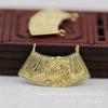 Hongxing DIY Joias Cobre Banhado a Ouro 24K com Preservação de Cor 26*12mm Meio Leque Material Artesanal Acessórios de Conexão B540
