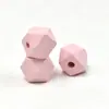 Acessórios para Joias DIY Contas Octogonais Geométricas Coloridas Madeira de Lótus Poligonal Contas de Madeira Octogonais Contas Soltas Acessórios Artesanais com Contas