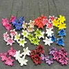 Flores Artificiales con 3 Cabezas, Lirios Adhesivos, Materiales de Decoración Floral para Fondos de Salón de Bodas Impresos en 3D, Flores Falsas Transfronterizas de Comercio Exterior