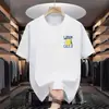 Camiseta de Malla de Manga Corta para Hombre, Holgada, Casual, Delgada, Fruta Pera, Manga Media, Top