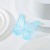 Fabricante en stock bordado de computadora tela de organza pegatinas de tela color 5cm malla de una sola capa bordado mariposa flor individual DIY