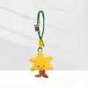 Pingente Chaveiro Bolsa Girassol Minion Fofo Desenho Animado Pelúcia Estrela do Mar Decoração de Mochila Estudante