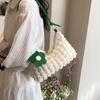Bolso Bandolera Flor de Burbuja Bolso Cilindro para Mujer 2025 Nuevo Textura Chica Japonesa y Coreana Bolso de Mano para Almuerzo Bolso de Compras