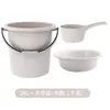 Cubo de almacenamiento de agua para el hogar, cubo grande de plástico engrosado, cubo redondo grande portátil para dormitorio de estudiantes con cubo de ropa resistente a caídas, lavabo