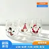 Vaso de whisky de marca independiente, nuevo producto transfronterizo, vaso de cristal con diseño de Papá Noel, vaso de whisky de cristal hecho a mano