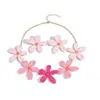 Conjunto de Collar y Aretes de Rafia Multicolor Estilo Vacaciones de Verano Europeo y Americano Transfronterizo, Joyería Personalizada Estilo Ins Costero para Mujeres