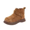 Botines de Terciopelo para Niños 2025 Otoño e Invierno Nuevos Botines para Niñas Botas de Mujer Bmw Botas de Cuero de Moda para Niñas Botas de Algodón