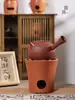 Tetera de Arena Chaozhou Hecha a Mano para Hervir Agua, Tetera de Arcilla Roja para Uso Doméstico, Estufa de Carbón para Té Kung Fu, Estufa Pequeña an de Segunda Generación Chaozhou