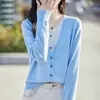 Cárdigan de punto fino para mujer con diseño francés, chaqueta tipo dos piezas con bloques de color, nuevo suéter básico otoño/invierno 2026