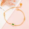 Conjunto de cristal Zircônia imitação ouro 18K pulseira brincos de banca de rua corrente clavícula ouro Vietnã fabricantes atacado