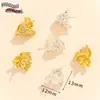 Pingente Hanger com Banho de Cobre Ouro Verdadeiro 18K Micro Diamante Pérola com Agulha Olho de Carneiro Pingente Colorido Pingente de Prata Grosso Fivela de Pérola Acessórios de Joias
