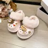 Pantuflas mullidas, pantuflas cálidas de otoño e invierno para mujer, diseño lindo de dibujos animados nuevo, forradas de felpa, versátiles para usar en interiores, pantuflas de algodón de suela gruesa 2026
