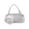 Bolso de Mano de Cuero Suave de Moda para Mujer, Estilo Nuevo, Bolso Cuadrado Pequeño para Viajar al Trabajo, Estilo Coreano, Elegante Bolso de Hombro y Cruzado