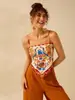 Zt6616 Verão Novo Estampado Suspensório Estilo Boho Resort Top Curto