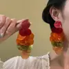 Pendientes de Borla de Conchas Coloridas Estilo Resort de Playa Super de Hada, Nicho y Únicos, Alto Valor Estético, Pendientes Versátiles y Distintivos